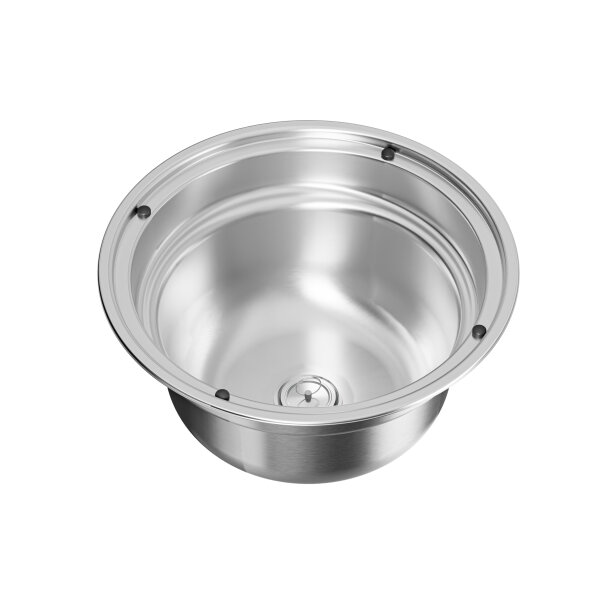 Dometic CVS 1350R – Runde Edelstahlspüle ohne Glasabdeckung, Ø 350 mm