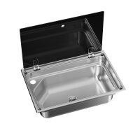 Dometic CVS 1525G Viereck-Spüle mit Glasabdeckung,...