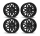 4x ALCAR DEZENT KH BLACK aluminum rims for Fiat Ducato, 16 inch, light chassis