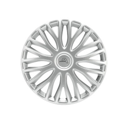 4 Stück PKW 15 Zoll Radzierblende ABS MILANO SILBER für Stahlfelgen