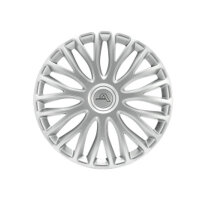 4 Stück PKW 15 Zoll Radzierblende ABS MILANO SILBER...