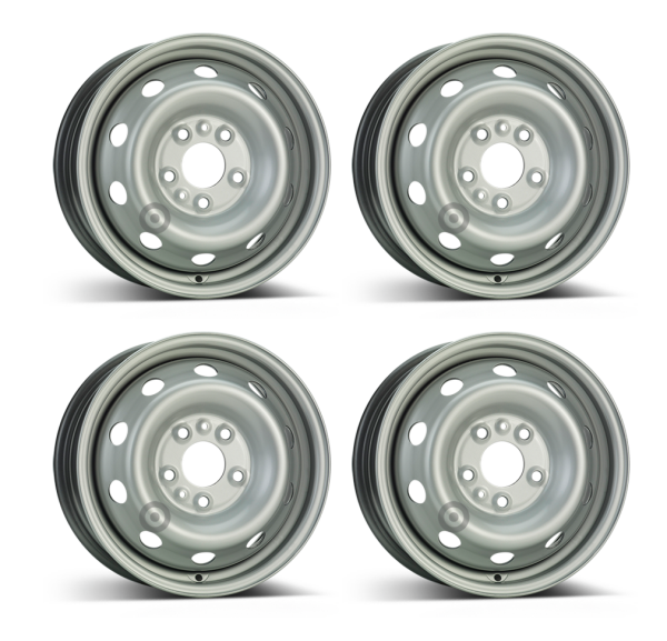 4x original ALCAR 4012 Stahlfelgen für Fiat Ducato, 15 Zoll, Light-Fahrwerk